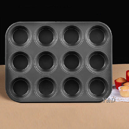 12 Hole Cupcake Tray, Muffin Pan non stick cupcake baking pan kitchen utensil