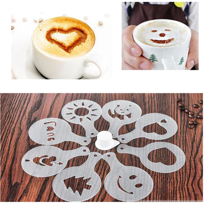 Pack Of 32 Pcs Coffee Stencil Template Set