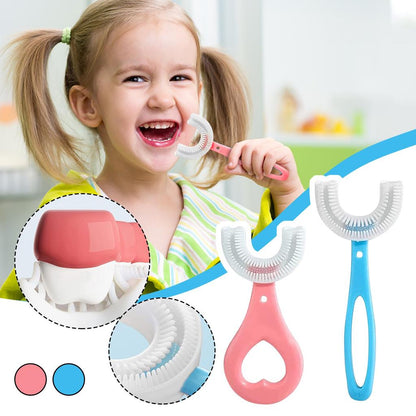 (Pack of 2) Silicone Baby U shaped Tooth Brush, Gum Protector Soft Toothbrush