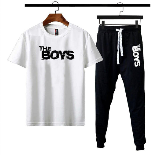 2 Pcs Men's Jersey Printed Track Suit
